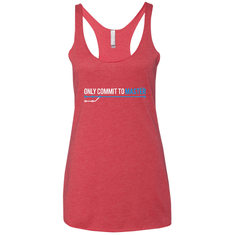 T-Shirts Vintage Red / X-Small Only Commit To Master Women's Triblend Racerback Tank