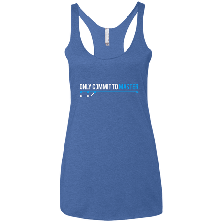 T-Shirts Vintage Royal / X-Small Only Commit To Master Women's Triblend Racerback Tank