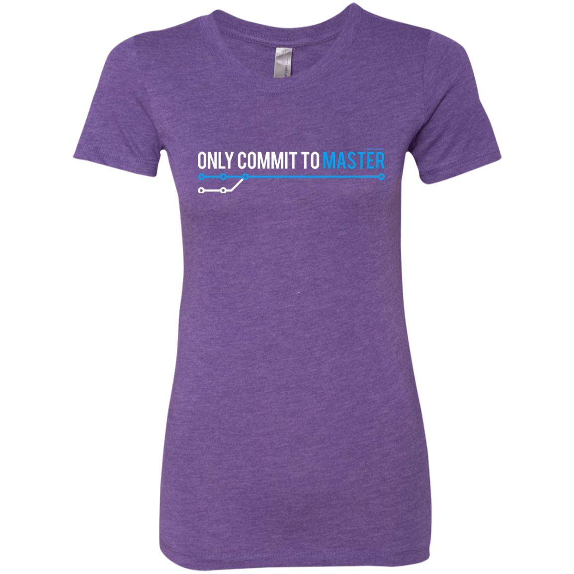 T-Shirts Purple Rush / Small Only Commit To Master Women's Triblend T-Shirt