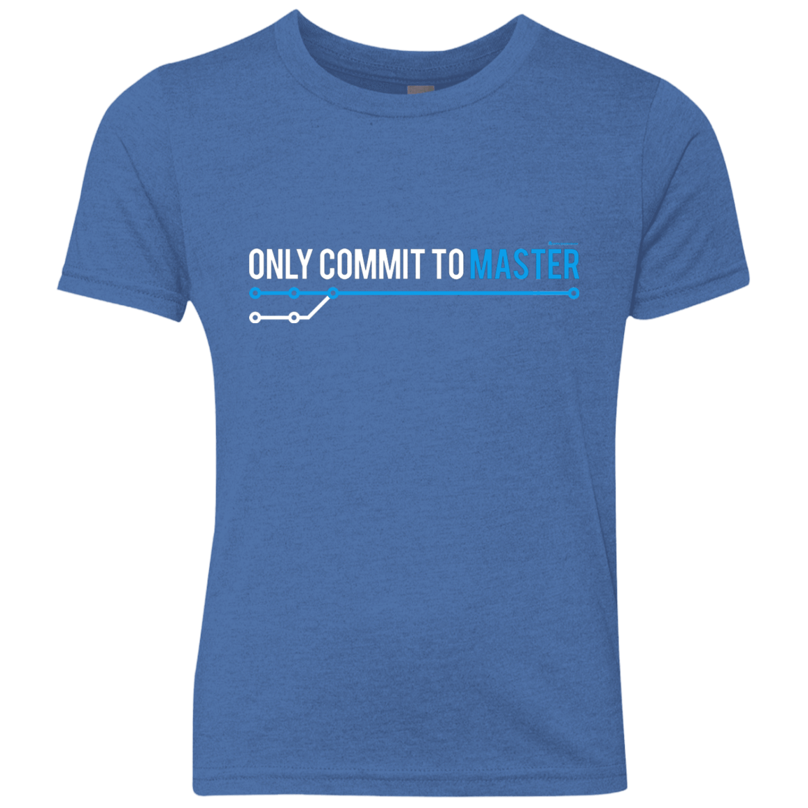 T-Shirts Vintage Royal / YXS Only Commit To Master Youth Triblend T-Shirt