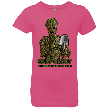 T-Shirts Hot Pink / YXS Only Groot Girls Premium T-Shirt