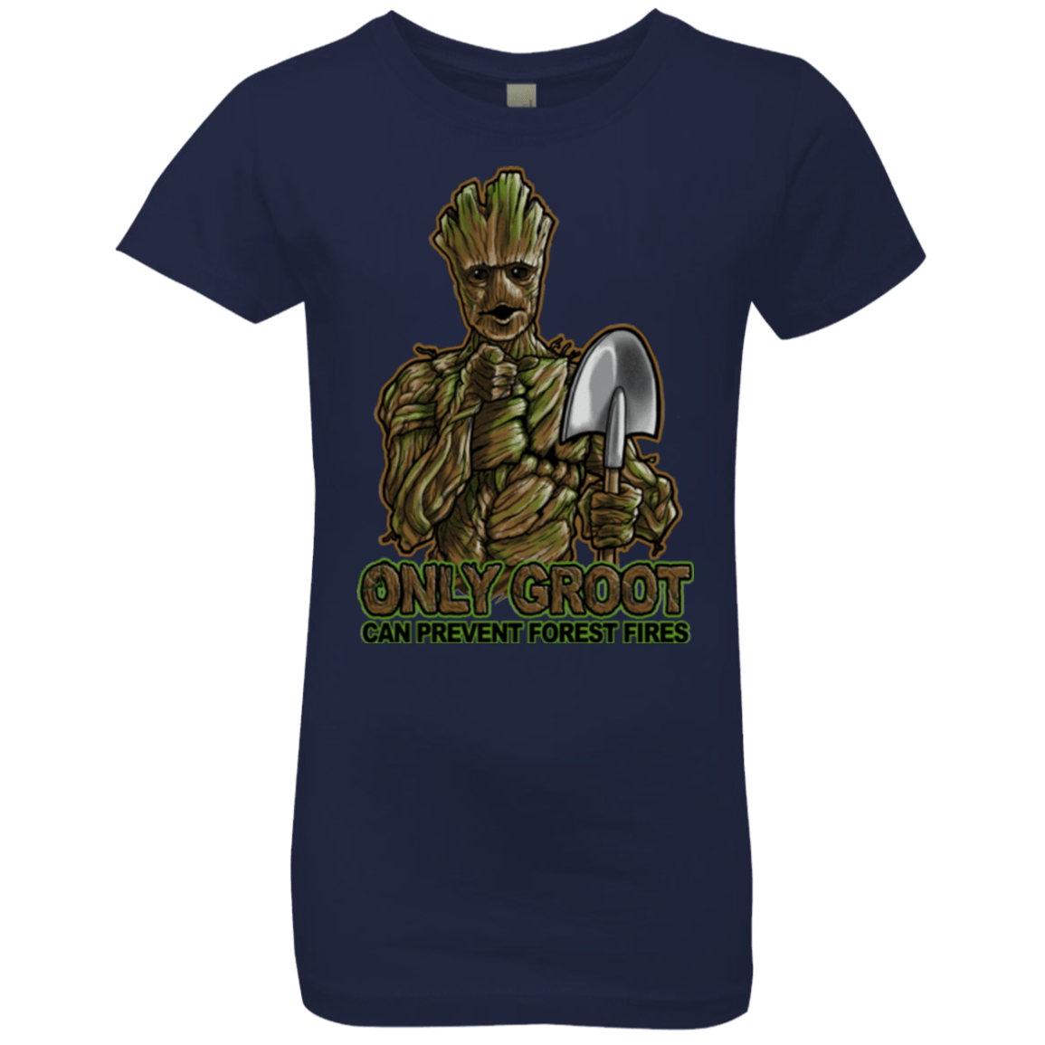 T-Shirts Midnight Navy / YXS Only Groot Girls Premium T-Shirt