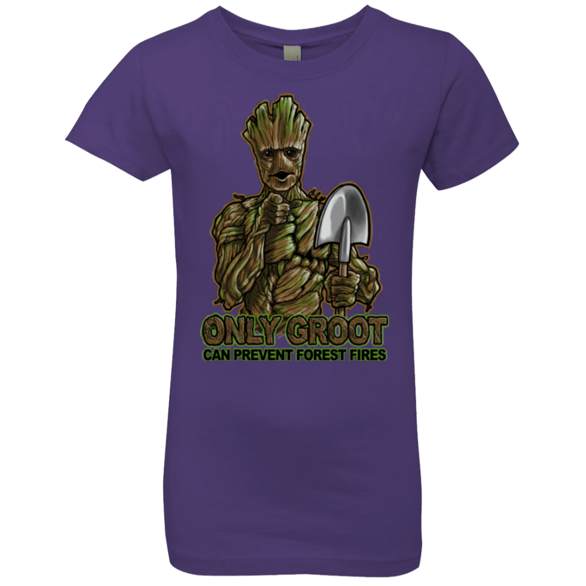 T-Shirts Purple Rush / YXS Only Groot Girls Premium T-Shirt