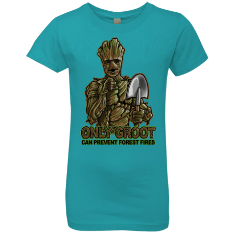 T-Shirts Tahiti Blue / YXS Only Groot Girls Premium T-Shirt