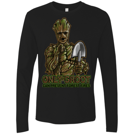 T-Shirts Black / Small Only Groot Men's Premium Long Sleeve