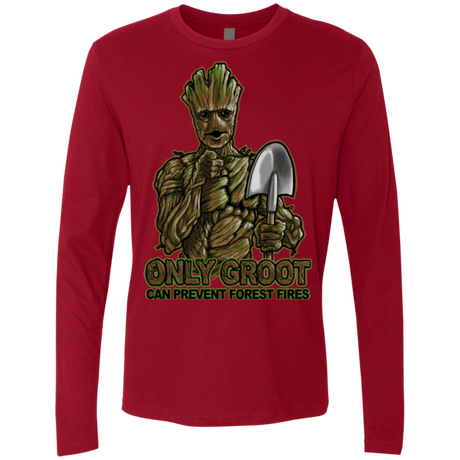 T-Shirts Cardinal / Small Only Groot Men's Premium Long Sleeve