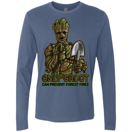 T-Shirts Indigo / Small Only Groot Men's Premium Long Sleeve