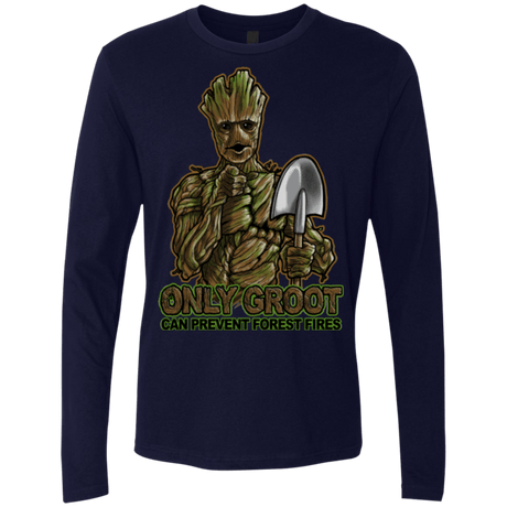 T-Shirts Midnight Navy / Small Only Groot Men's Premium Long Sleeve