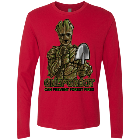 T-Shirts Red / Small Only Groot Men's Premium Long Sleeve