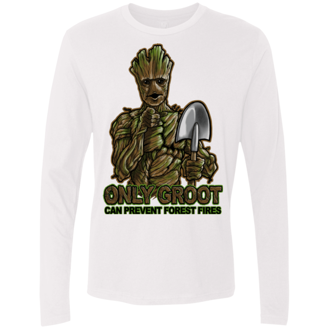 T-Shirts White / Small Only Groot Men's Premium Long Sleeve