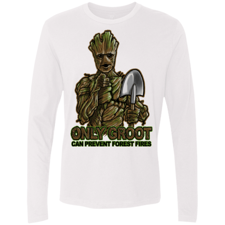 T-Shirts White / Small Only Groot Men's Premium Long Sleeve