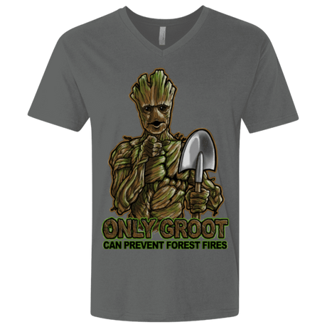 T-Shirts Heavy Metal / X-Small Only Groot Men's Premium V-Neck