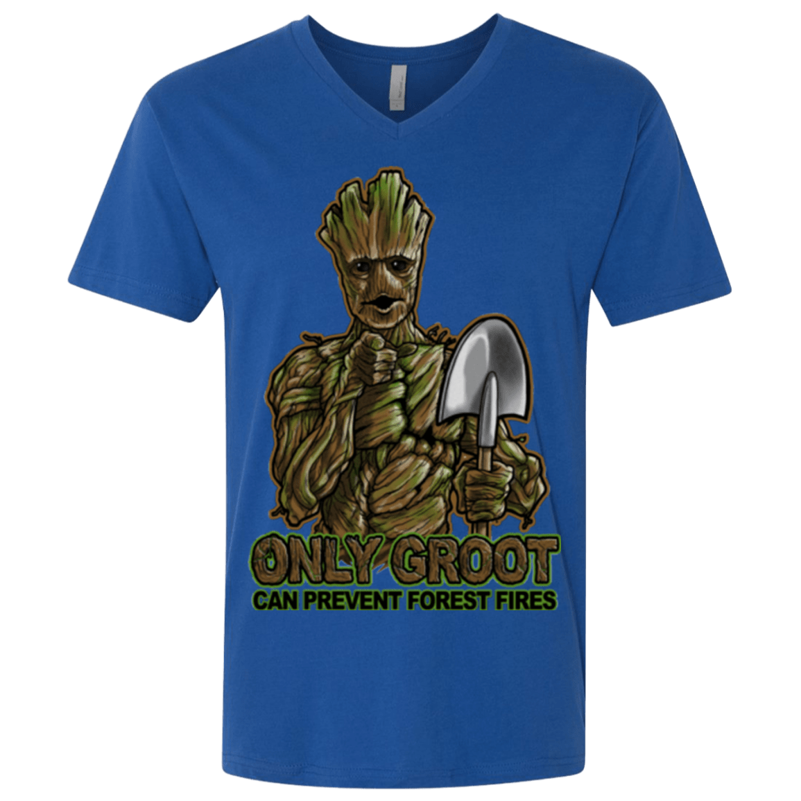 T-Shirts Royal / X-Small Only Groot Men's Premium V-Neck