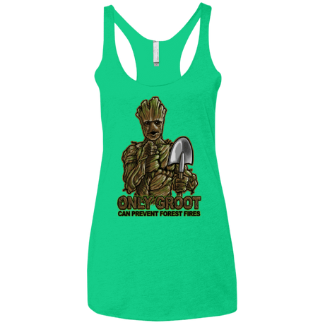 T-Shirts Envy / X-Small Only Groot Women's Triblend Racerback Tank