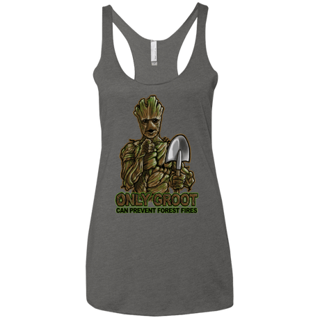 T-Shirts Premium Heather / X-Small Only Groot Women's Triblend Racerback Tank