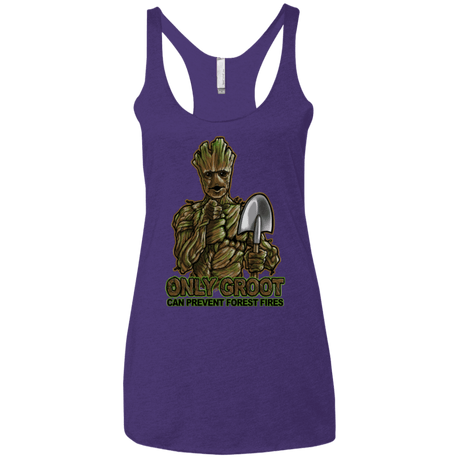 T-Shirts Purple / X-Small Only Groot Women's Triblend Racerback Tank