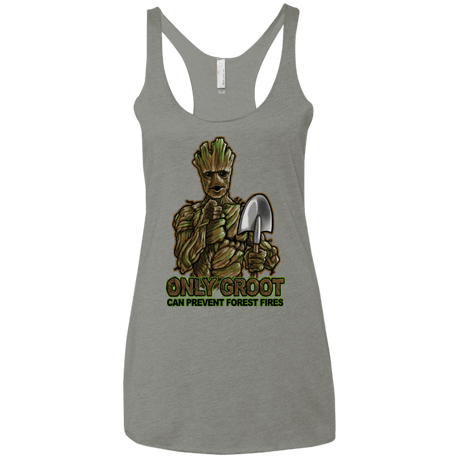 T-Shirts Venetian Grey / X-Small Only Groot Women's Triblend Racerback Tank