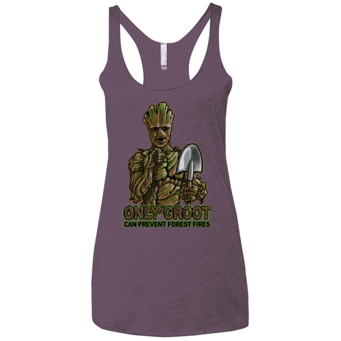 T-Shirts Vintage Purple / X-Small Only Groot Women's Triblend Racerback Tank
