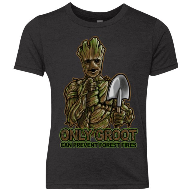 T-Shirts Vintage Black / YXS Only Groot Youth Triblend T-Shirt