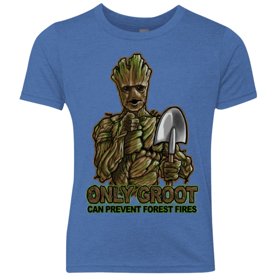 T-Shirts Vintage Royal / YXS Only Groot Youth Triblend T-Shirt