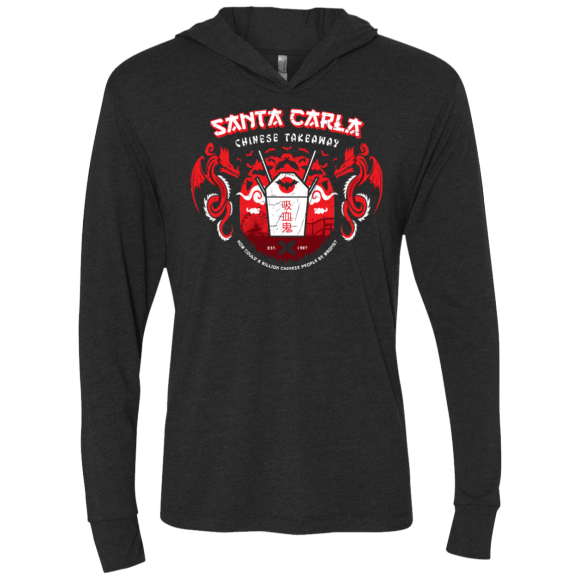 T-Shirts Vintage Black / X-Small Only Noodles Michael Triblend Long Sleeve Hoodie Tee