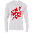 T-Shirts Heather White / X-Small Only The Mad Red Triblend Long Sleeve Hoodie Tee