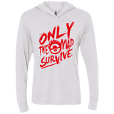 T-Shirts Heather White / X-Small Only The Mad Red Triblend Long Sleeve Hoodie Tee