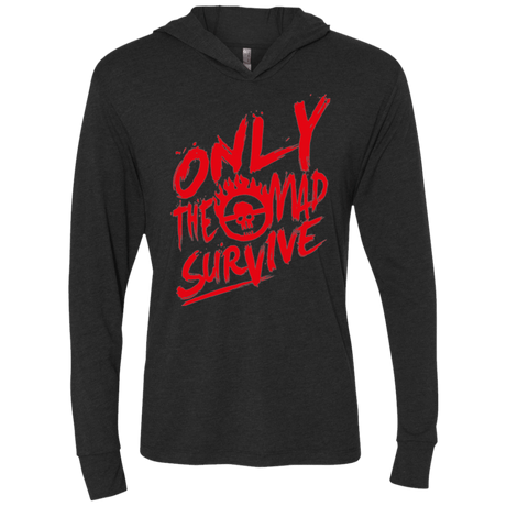 T-Shirts Vintage Black / X-Small Only The Mad Red Triblend Long Sleeve Hoodie Tee