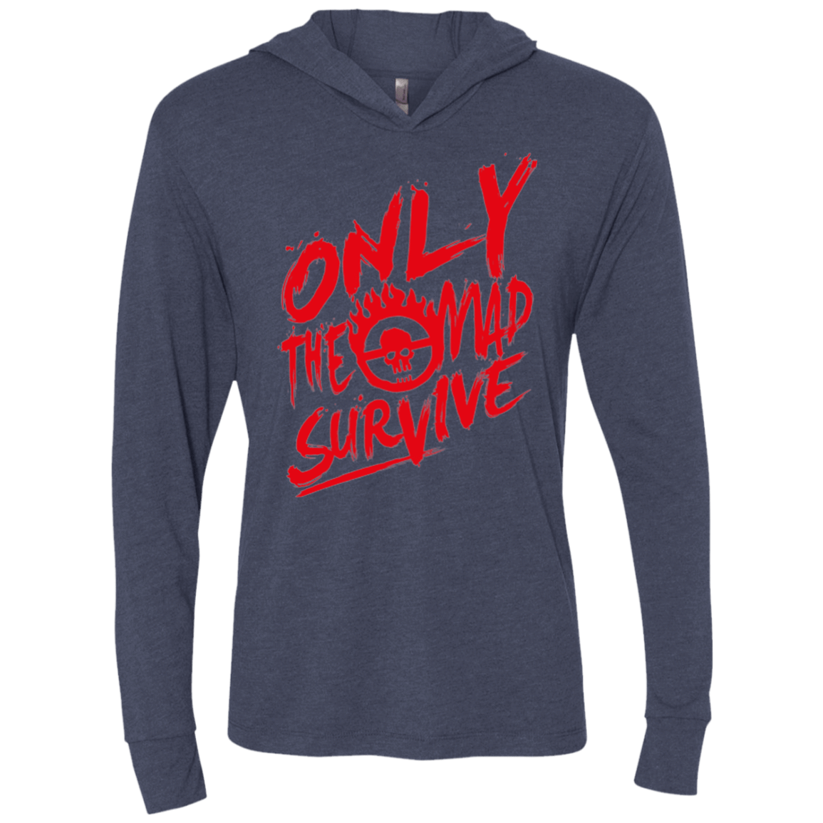 T-Shirts Vintage Navy / X-Small Only The Mad Red Triblend Long Sleeve Hoodie Tee