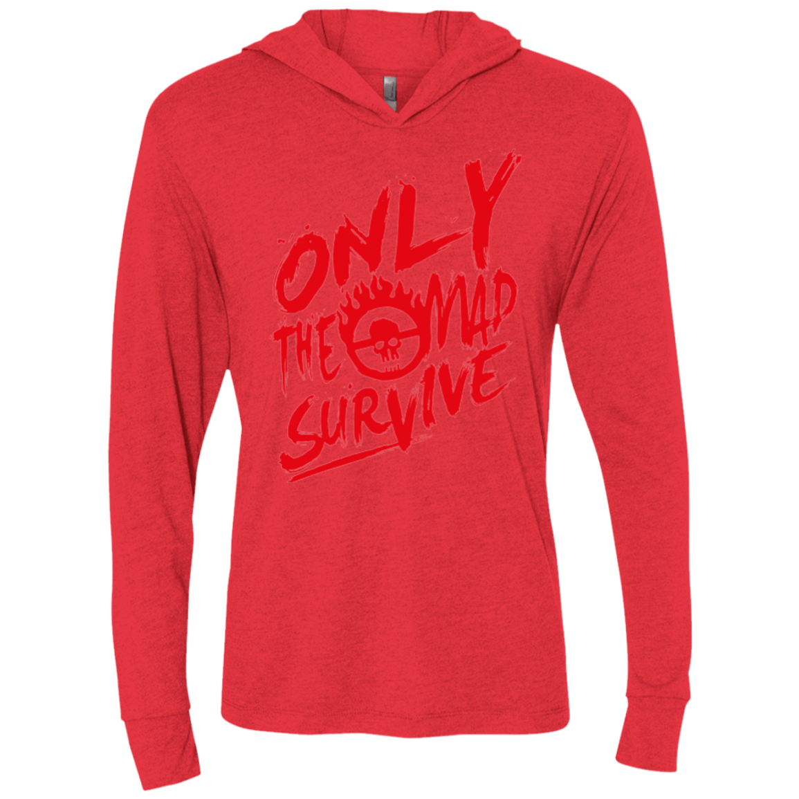 T-Shirts Vintage Red / X-Small Only The Mad Red Triblend Long Sleeve Hoodie Tee