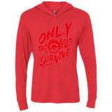 T-Shirts Vintage Red / X-Small Only The Mad Red Triblend Long Sleeve Hoodie Tee