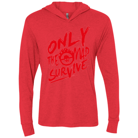 T-Shirts Vintage Red / X-Small Only The Mad Red Triblend Long Sleeve Hoodie Tee