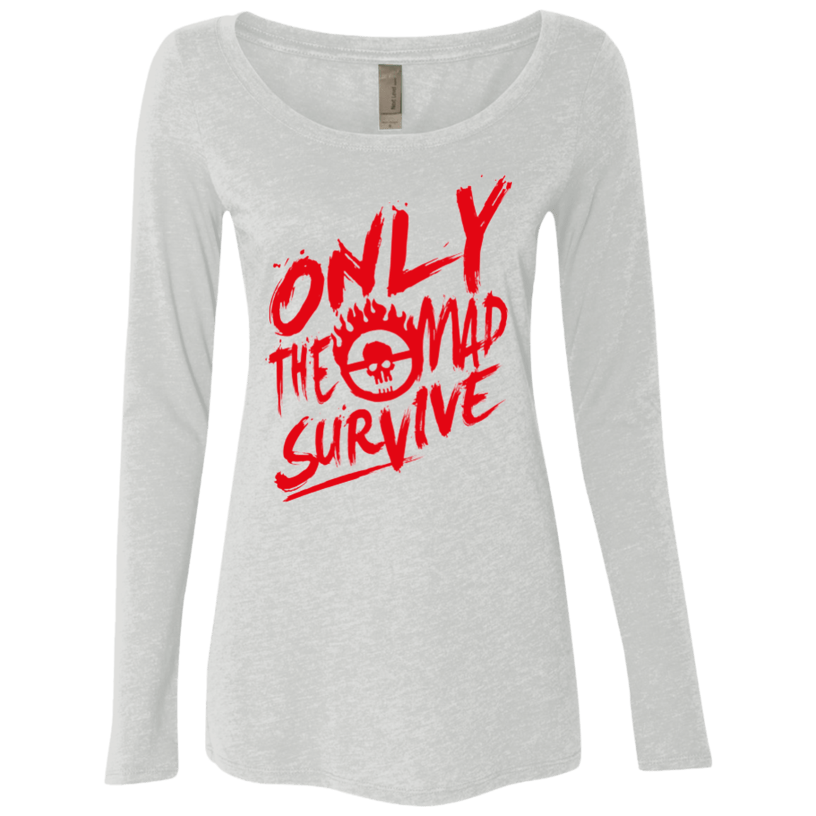 T-Shirts Heather White / Small Only The Mad Red Women's Triblend Long Sleeve Shirt