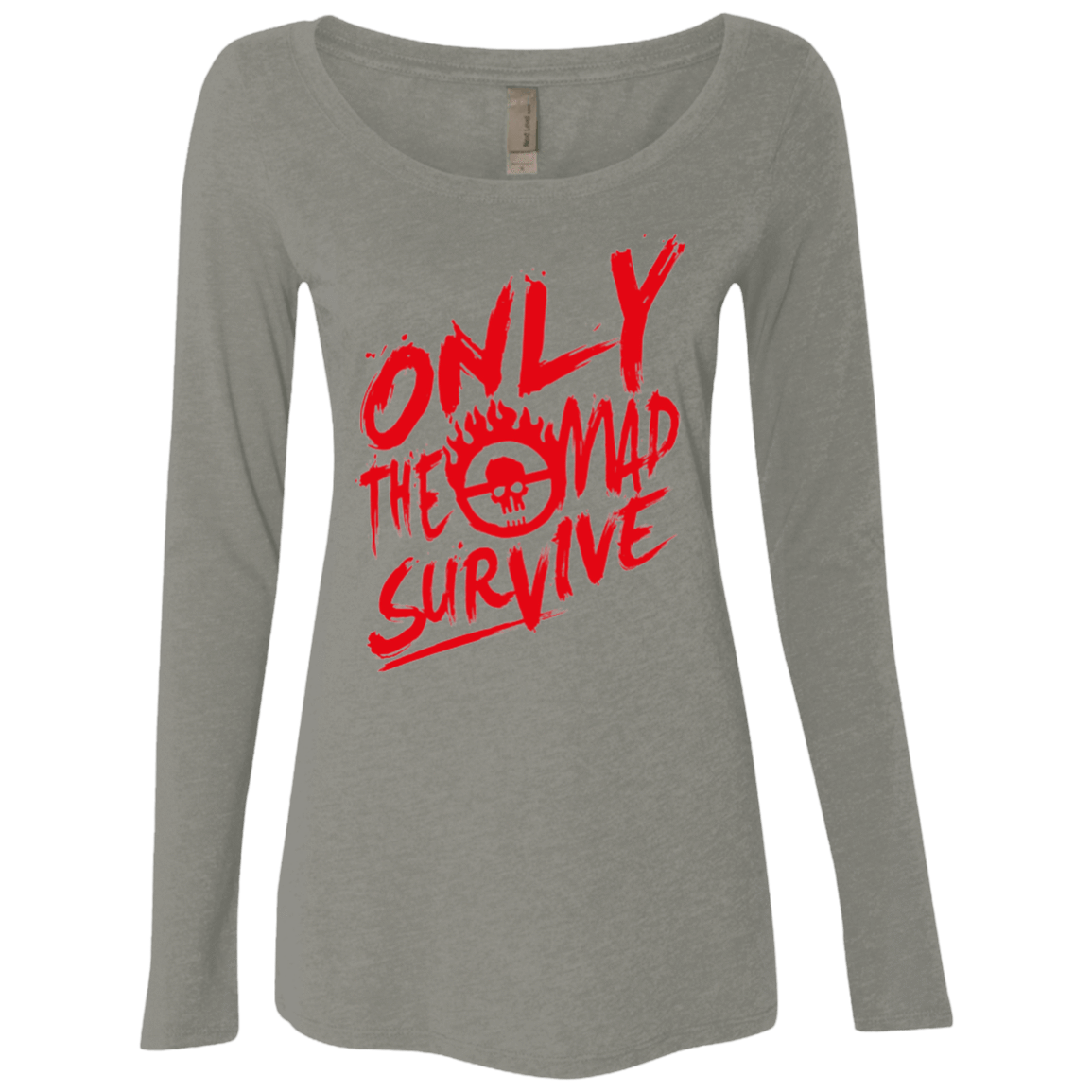 T-Shirts Venetian Grey / Small Only The Mad Red Women's Triblend Long Sleeve Shirt
