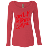T-Shirts Vintage Red / Small Only The Mad Red Women's Triblend Long Sleeve Shirt
