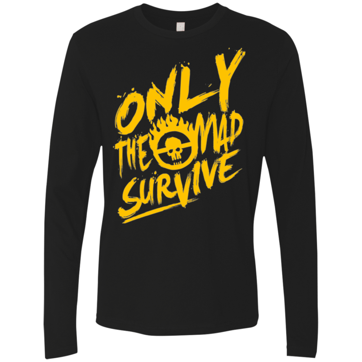 T-Shirts Black / Small Only The Mad Yellow Men's Premium Long Sleeve