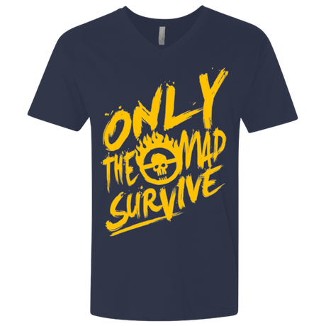 T-Shirts Midnight Navy / X-Small Only The Mad Yellow Men's Premium V-Neck