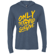 T-Shirts Indigo / X-Small Only The Mad Yellow Triblend Long Sleeve Hoodie Tee