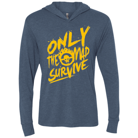 T-Shirts Indigo / X-Small Only The Mad Yellow Triblend Long Sleeve Hoodie Tee