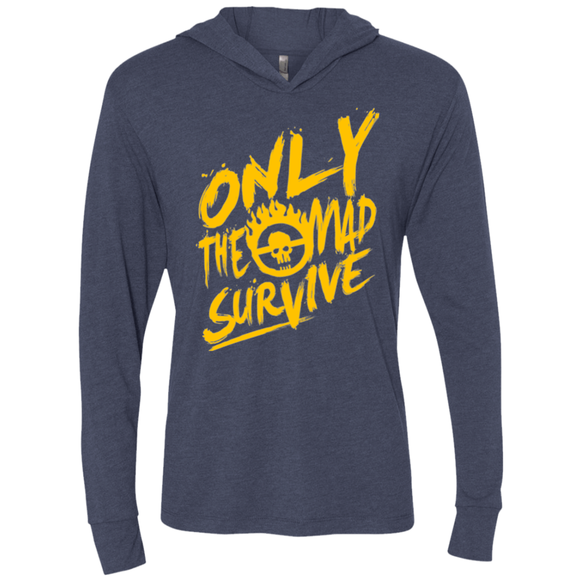 T-Shirts Vintage Navy / X-Small Only The Mad Yellow Triblend Long Sleeve Hoodie Tee