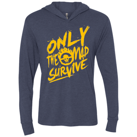 T-Shirts Vintage Navy / X-Small Only The Mad Yellow Triblend Long Sleeve Hoodie Tee