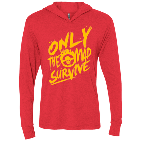 T-Shirts Vintage Red / X-Small Only The Mad Yellow Triblend Long Sleeve Hoodie Tee