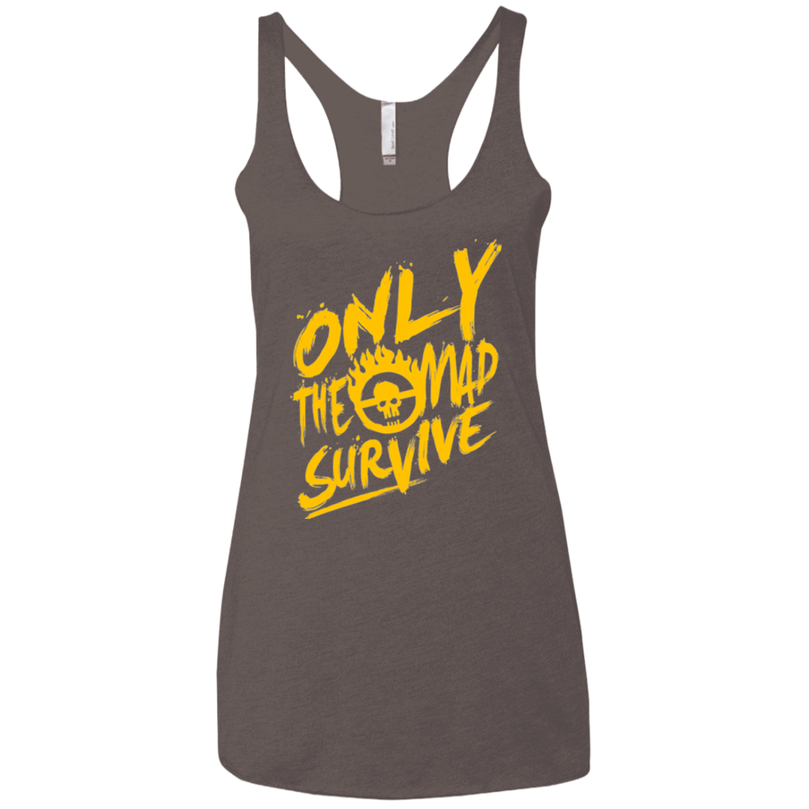T-Shirts Macchiato / X-Small Only The Mad Yellow Women's Triblend Racerback Tank