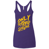 T-Shirts Purple Rush / X-Small Only The Mad Yellow Women's Triblend Racerback Tank