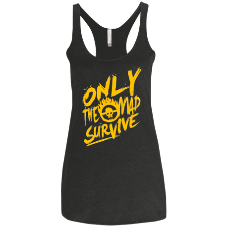 T-Shirts Vintage Black / X-Small Only The Mad Yellow Women's Triblend Racerback Tank