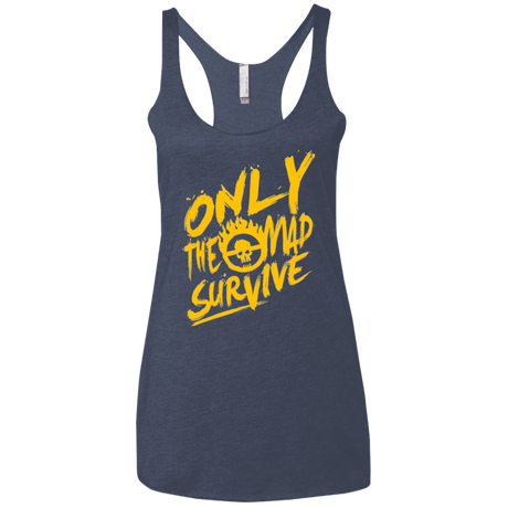 T-Shirts Vintage Navy / X-Small Only The Mad Yellow Women's Triblend Racerback Tank