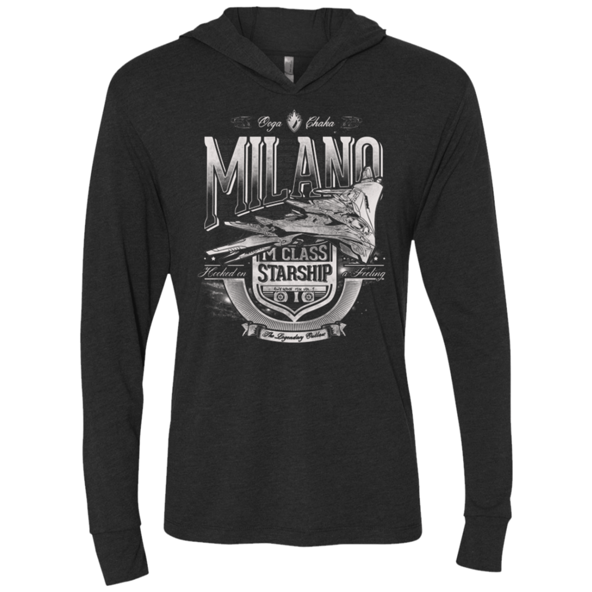 T-Shirts Vintage Black / X-Small Ooga Chaka Triblend Long Sleeve Hoodie Tee