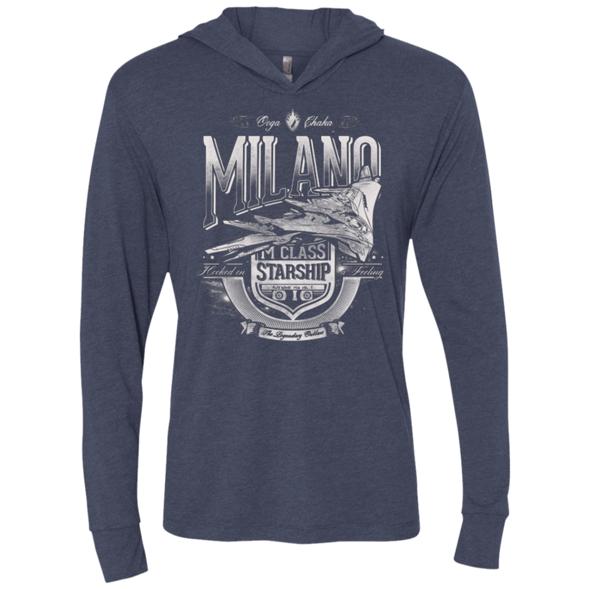 T-Shirts Vintage Navy / X-Small Ooga Chaka Triblend Long Sleeve Hoodie Tee