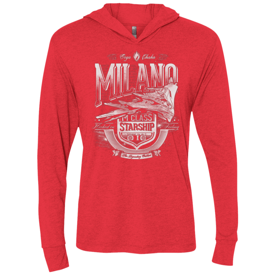 T-Shirts Vintage Red / X-Small Ooga Chaka Triblend Long Sleeve Hoodie Tee