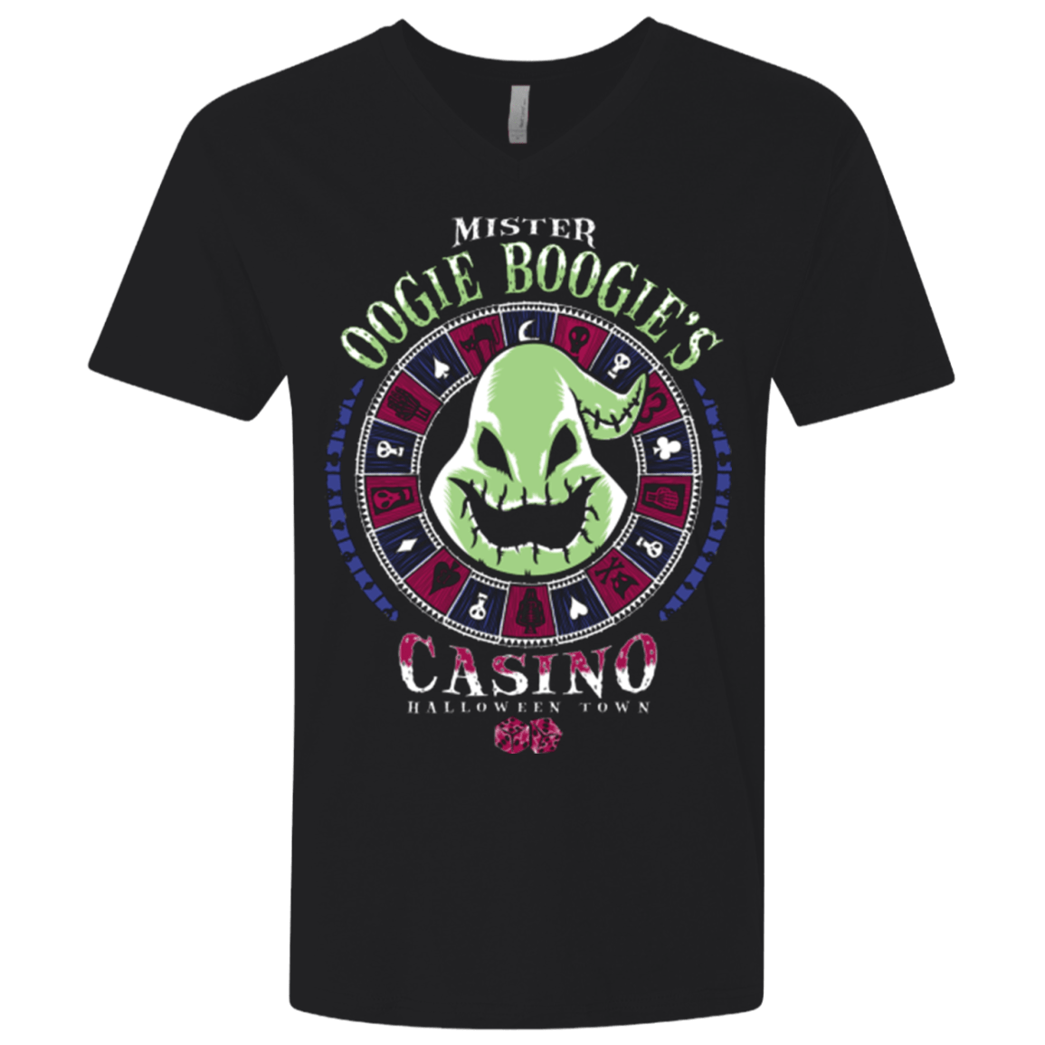 T-Shirts Black / X-Small Oogies Casino Men's Premium V-Neck